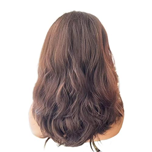 Rongduoyi Rdy Rdy Lace Sintética Peruca Front Wig Natural Hair Brown Bob Wave Natural Wave Para Mulheres