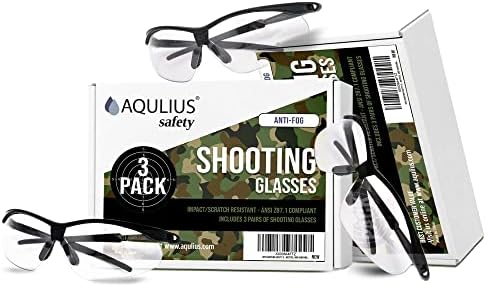 Aquulius 3pk Tiro de tiro - óculos de segurança - Proteção para os olhos para o campo de tiro,