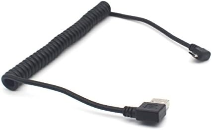 Cabo micro USB enrolado - RIIPOO 1,5 metro de 1,5 metro Esquerdo ângulo esquerdo Micro B Cabo de carregamento