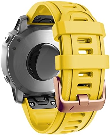 Kappde 20mm Sport Silicone Watch Band para Garmin Fenix ​​6x 6 6s Pro 5x 5s Plus Rose Gold Buckle