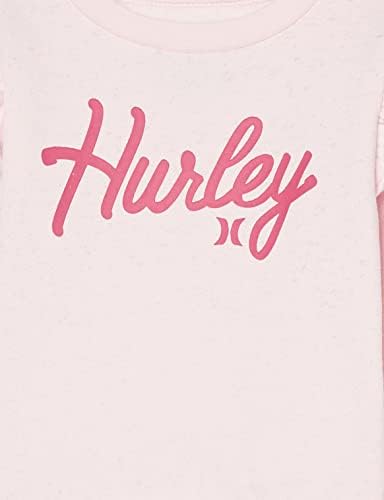 Hurley Baby-Girls Manga Longa Tampo e Leggings Roupas de 2 Peças Conjunto