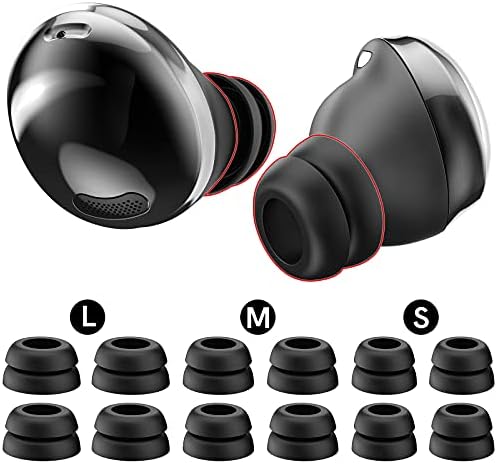 Delidigi Ear Dips for Galaxy Buds Pro, 6 pares Flange duplo Silicone Eardipes Earbuds Acessórios