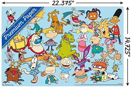 Trends International Nickelodeon Caractere Wall Poster, 14.725 x 22.375, pôster premium e pacote de montagem