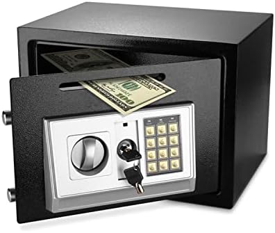 Flexzion Electronic Depository Safe Caixa com Postação de Slot Drop - Abertura - Teclado Digital Combinação
