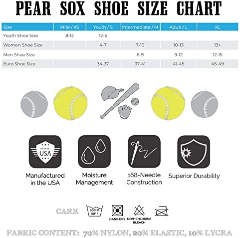Pear Sox OTC Baseball Softball Stirrup Socks Gold, Brown, White