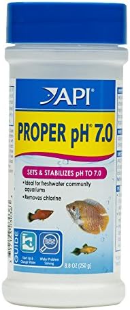 API PH PH 7.0 Água de água doce Estabilizador de pH de água de 8,8 onças e estresse Zyme água doce e água de água salgada Solução de limpeza de aquário