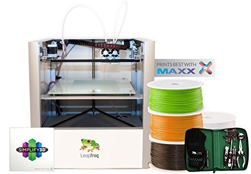 Pacote de iniciantes da impressora 3D CREATR LEAPFROT, Extrusora dupla, 200 x 270 x 230 mm Dimensões