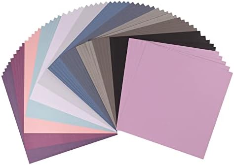 Vaessen Creative Florence Smooth Cardstock Papel, Winter Colors Mix, 216 gramas, 12x12 polegadas, 60 folhas, para scrapbooking, fabricação de cartas, corte de matriz e outros artesanatos em papel