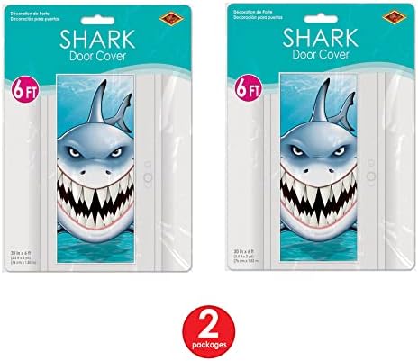 BEISTE 2 peças de porta de tubarão capas, 30 x 6 ', multicolorida
