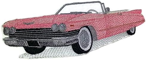 Coleção de carros clássicos [1960 Cadillac Convertible] [História do American Automobile in Borderyer] Ferro bordado On/Sew Patch [6,5 x 2,56] feito nos EUA]