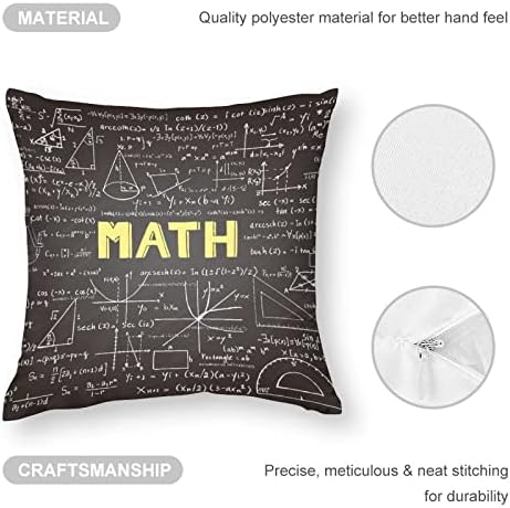 Capas de travesseiro de fórmula matemática com almofadas de aprovação de travesseiro quadrado
