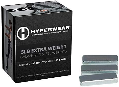 Hyperwear Booster Pack para coletes pesados ​​de colete hyper - conjunto de 35 pesos extras