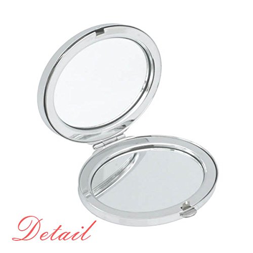 Sad Abstract Face Sketch espelho rosa portátil dobra maquiagem de mão dupla lateral óculos