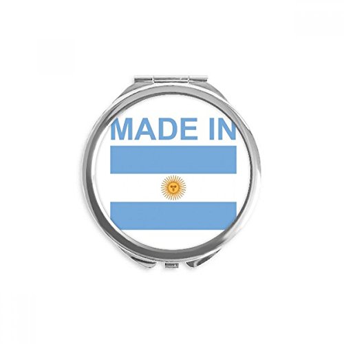 Feito na argentina country amor mão compacta espelho redondo vidro portátil de bolso