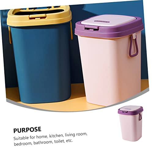 Holibanna 2pcs lixo de lata de plástico recipiente de plástico recipiente de plástico com recipientes de tampa com tampas de lixo de lixo de lixo de lixo de banheiro lixo