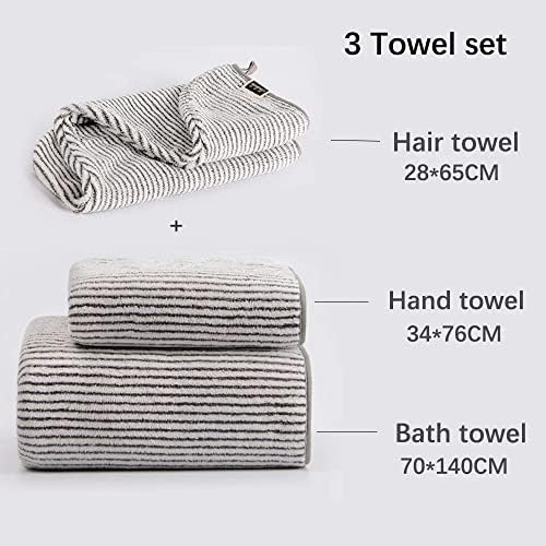 WYFDP Microfiber Toalhas Conjunto de coral adulto lã, toalha de cabelo, toalha de mão, toalha de banho macia e absorvente