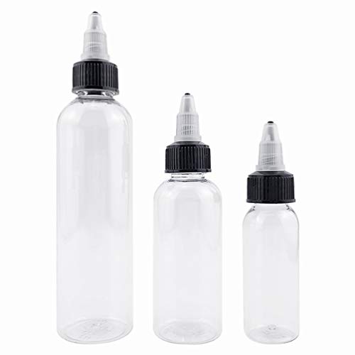 Excelt 15pcs vazio Tattoo Ink Bottle Tattoo Pigmment Bottle Bottle Transparent Plastic Bottle vazio para
