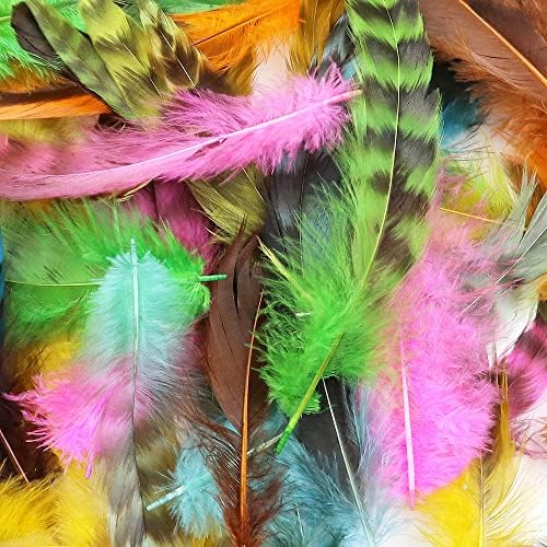 Pnnerr Rooster Feather para artesanato de 4-6 polegadas de 4-6 polegadas amarrar as plumas de frango jóias