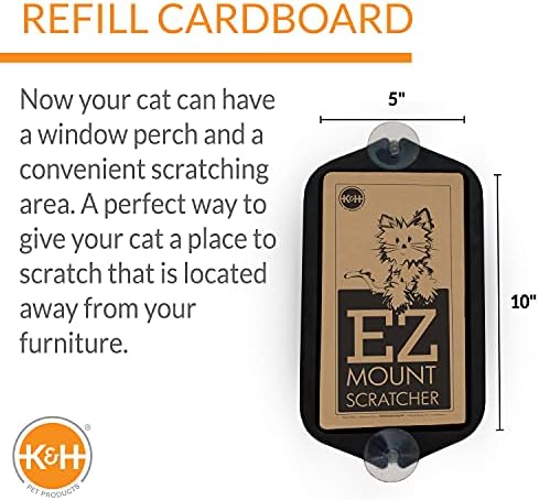 K&H PET Products EZ Mount Window Cat Scratcher preto 5 x 10
