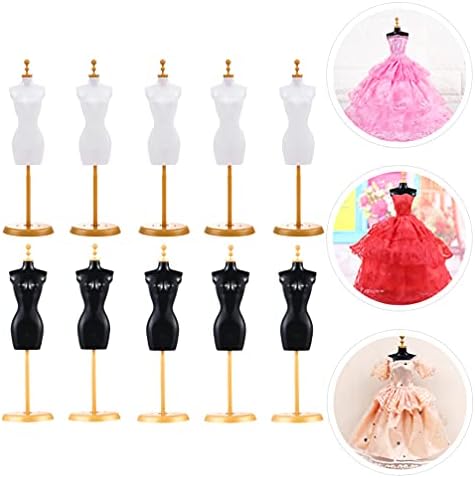 Toys de boneca de garotas de cura de 10pcs formam vestido vestido plástico vestido de tecido desmountável