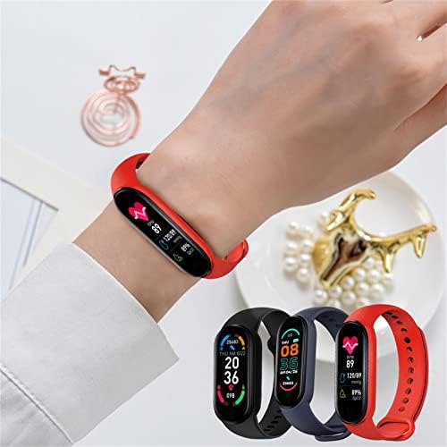 Byikun Smart Watch com texto e chamada, M6 Smart Bracelet Watch com freqüência cardíaca do monitoramento