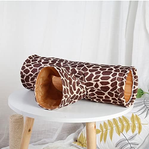 Comeone Grande Toys de gato Tubo de túnel dobrável com bola de pelúcia, para pequenos animais de estimação