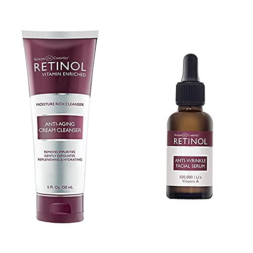 Cleanser de creme antienvelhecimento retinol-Esfolia diária de lavagem facial de limpeza profunda para