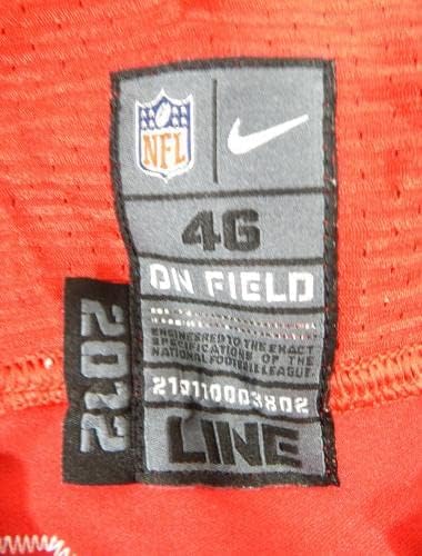 2012 SAN FRANCISCO 49ers Mario Manningham 82 Jogo emitido Red Jersey 46 89 - Jerseys não assinados da NFL usada