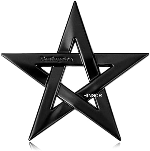 Hinscr Pentacle Metal Car Emblema Pentagram Metal Digal Decal