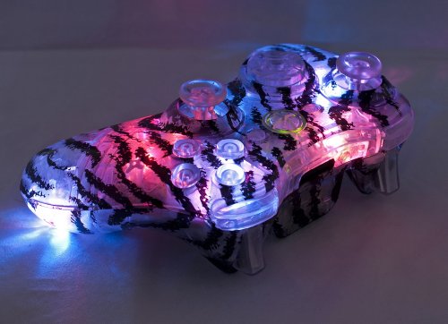 Tiger Stripe LED Xbox 360 Modded Controller Cod Ghosts, Call of Duty Black Ops 2, MW3, MW2