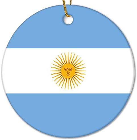 Argentina Bandina Ornamento de Cerâmica de Cerâmica do Argentina Ornamentos do Dia Nacional de 3 polegadas Ornamentos