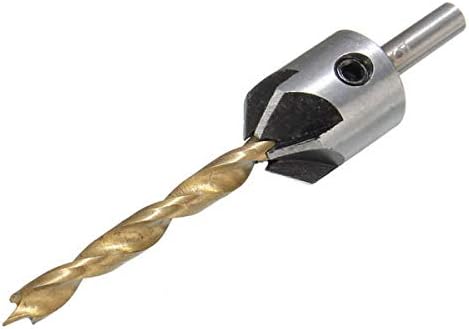 YUTOOOL Contra-Chandtersink Drill, 7pcs 3-10mm 5 flauta HSS Contrilhando broca de broca de bits de carpintaria