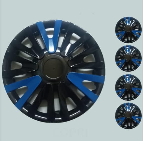 Conjunto de copri de tampa de 4 rodas 14 polegadas Black-Blue Hubcap Snap-On Fits Alfa Romeo