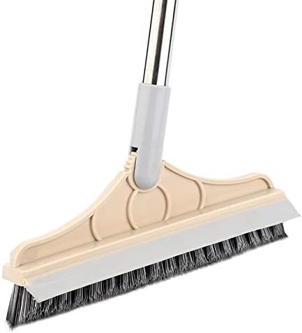 2 polegada de limpeza escova de limpeza 2022 escova de piso lavadora com alça longa premium rotação de banheiro de cozinha de limpeza de cozinha de 120 ° Brush triangular roçando com S líquido prateado líquido