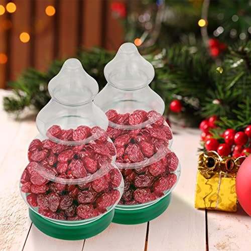 Nuobesty Candy Jar 3pcs Árvore de Natal Garrafas de Candas