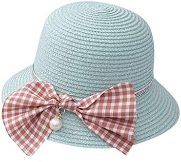 Crianças de verão palha bowknot praia chapé de proteção solar para meninas chapéus fedora vermelhos para