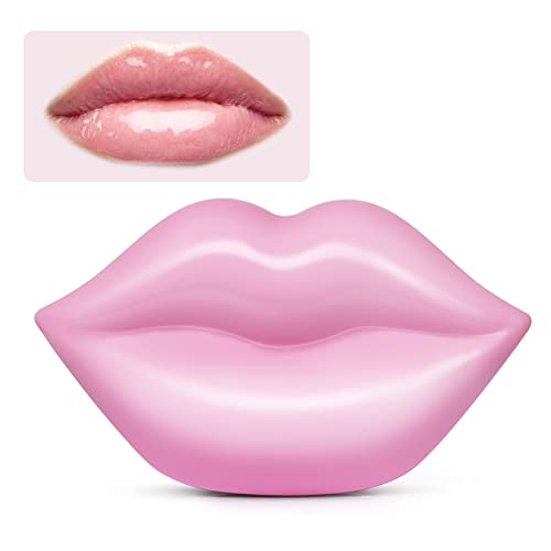 20pcs Máscara labial Peach: Lip Care Antiwrinkle, Anti-envelhecimento, hidratos e máscara de dormir hidratante para lábios para lábios secos