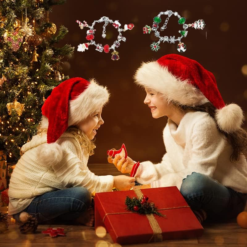 Calendário do Advento de Natal 2022, 24 dias Calendário de contagem regressiva de Natal, Bracelete de presente