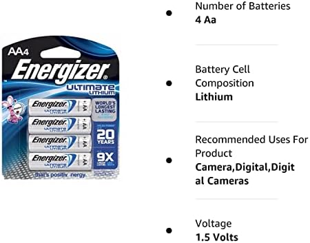 Energizer Ultimate E2 1,5 volts AA Bateria de lítio cilíndrico