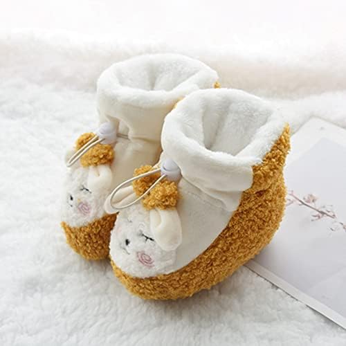 Botas ocidentais Baby Girl Sapatos de bebê sapatos de algodão e sapatos de solado macio e de veludo,