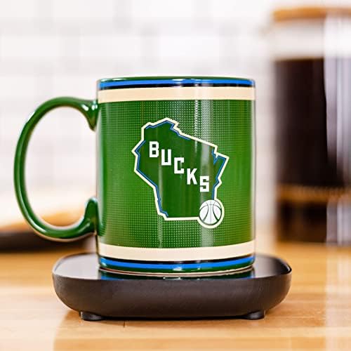 Marcas estranhas NBA Milwaukee Bucks Logo caneca mais quente com caneca - mantém sua bebida