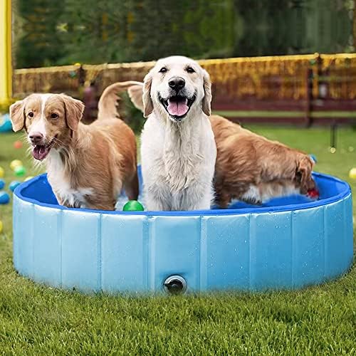 Piscina de cães dobráveis ​​de renúncia, piscina de banho de estimação dobrável de 40 , banheira de gato dobrável, piscina portátil de PVC, banheira de lavagem de spa, banheira de lago