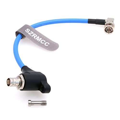 SZRMCC SDI Protector Cabo 12G 6G HD SDI ângulo reto BNC Circuito de vídeo de circuito de sobretensão de sobretensão BNC Cabo de vídeo para Komodo Alexa Sony （Blue-Elbow 40cm）