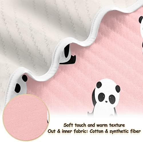 Keepreal panda urso padrão cobertores de bebê para meninos meninos bebês bebês, macio macio de bebê manta de pelúcia para carrinho de carrinho recém -nascido
