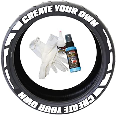 Adesivos de pneu Projeto de brilho de geada personalizado-kit de letras de pneus de borracha permanente