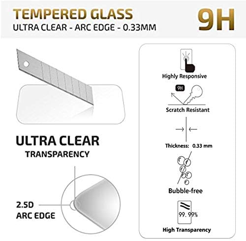 New'C [3 pacote] projetado para o protetor de tela Samsung Galaxy A21S, vidro temperado, amigável de casos, Ultra Resistant