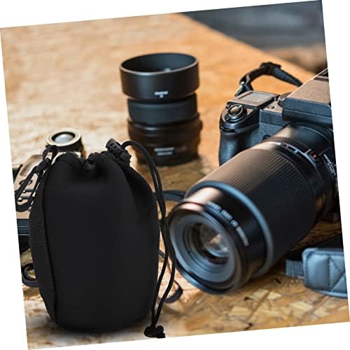 Supvox 2pcs Câmera Lente Bag Lentes Câmera Lens Acessórios para Lens de Cadeia Desenho Neoprene Lens