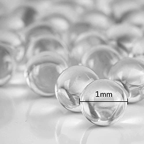 Adamas-beta sólida redonda de vidro transparente Pedras de ebulição de contas, diâmetro de 1 mm, aproximadamente