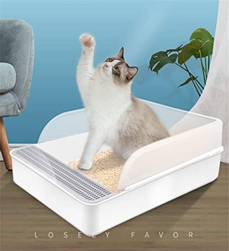 Slatiom Puppy Cats Caixa de areia de plástico em casa em casa com calça de gatos de gatos CATOS CATOS