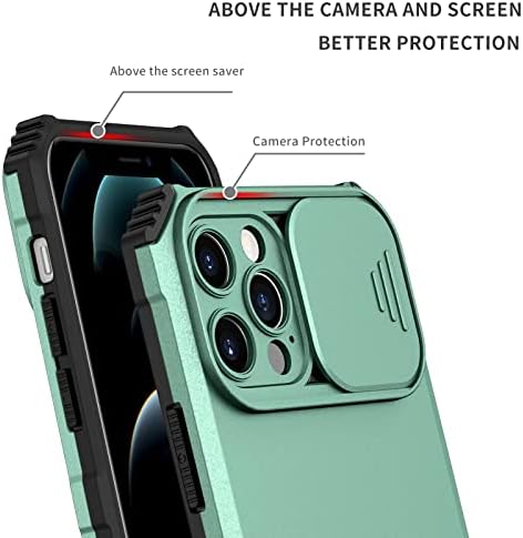 Capa de capa de telefone Silicone Kickstand Case compatível compatível com o iPhone 12/12 Pro, [3 Ways]